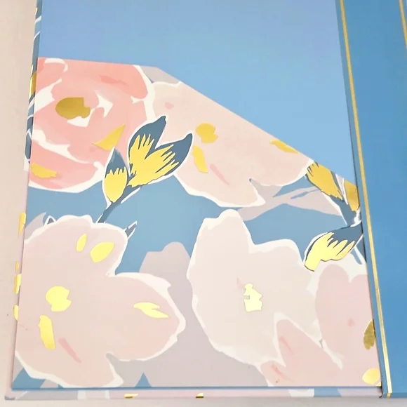 Badgley Mischka NWT Floral/Gold Motif Clipboard Set - Picture 8 of 9